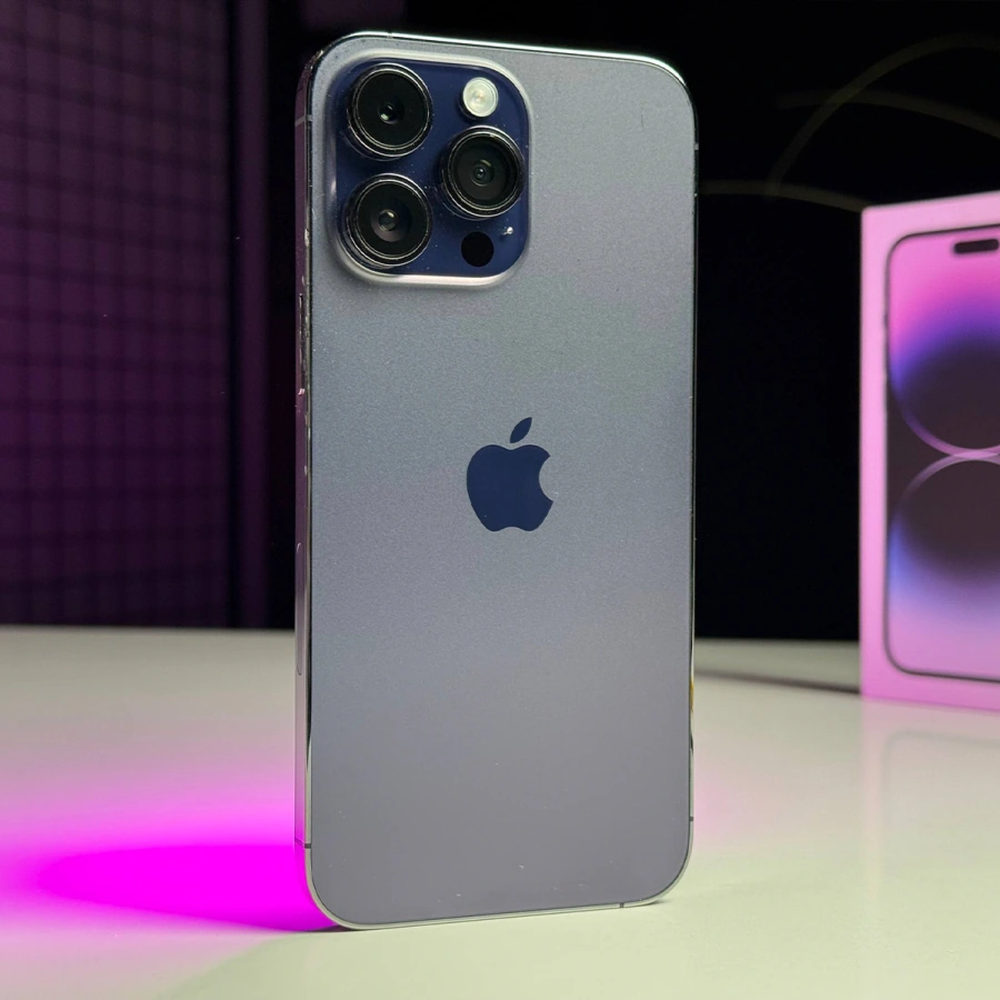 ВЖИВАНИЙ Б/У Apple iPhone 14 Pro Max 256GB Deep Purple eSim (MQ8W3) - Состояние: удовлетворительный | Аккумулятор: 87% | Комплектация: полный | Гарантия: 3 мес.