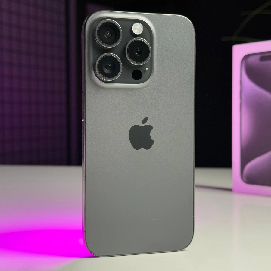 ВЖИВАНИЙ Б/У Apple iPhone 15 Pro 128GB Black Titanium (MTUV3) - Стан: гарний | Акумулятор: 89% | Комплектація: повний | Гарантія: 3 міс.