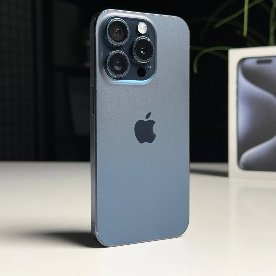ВЖИВАНИЙ Б/У Apple iPhone 15 Pro 512GB Blue Titanium (MTVA3) - Стан: гарний | Акумулятор: 87% | Комплектація: повний | Гарантія: 3 міс.