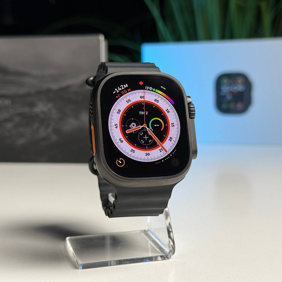 ВЖИВАНИЙ Б/У Apple Watch Ultra 2 2024 GPS + Cellular 49mm Black Titanium Case with Black Ocean Band (MX4P3) - Стан: гарний | Акумулятор: 100% | Комплектація: повний | Гарантія: 3 міс.