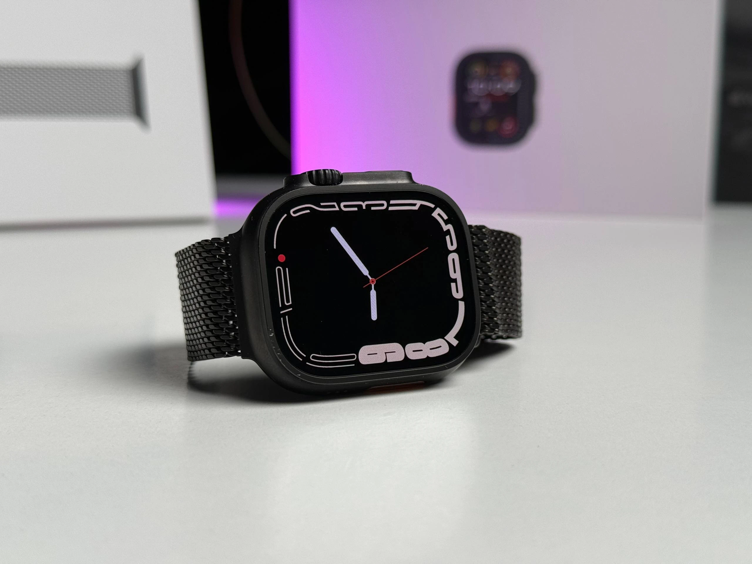 ВЖИВАНИЙ Б/У Apple Watch Ultra 2 2024 GPS + Cellular 49mm Black Titanium Case with Black Titanium Milanese Loop - Medium (MX5U3) - Состояние: хороший | Аккумулятор: 100% | Комплектация: полный | Гарантия: 3 мес.