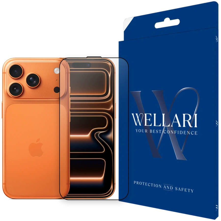 Защитное стекло Wellari для iPhone 17 Pro 3D Full Screen