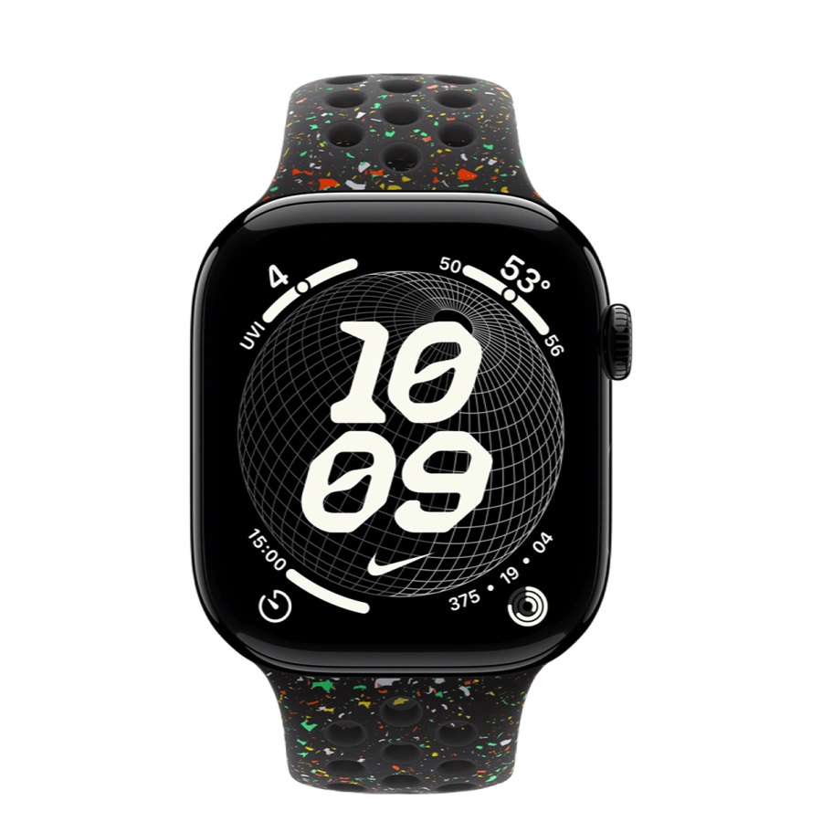 Apple Watch Series 11 GPS 46mm Jet Black Aluminum Case with Midnight Black Nike Sport Band - S/M (MEW84+MGC24)