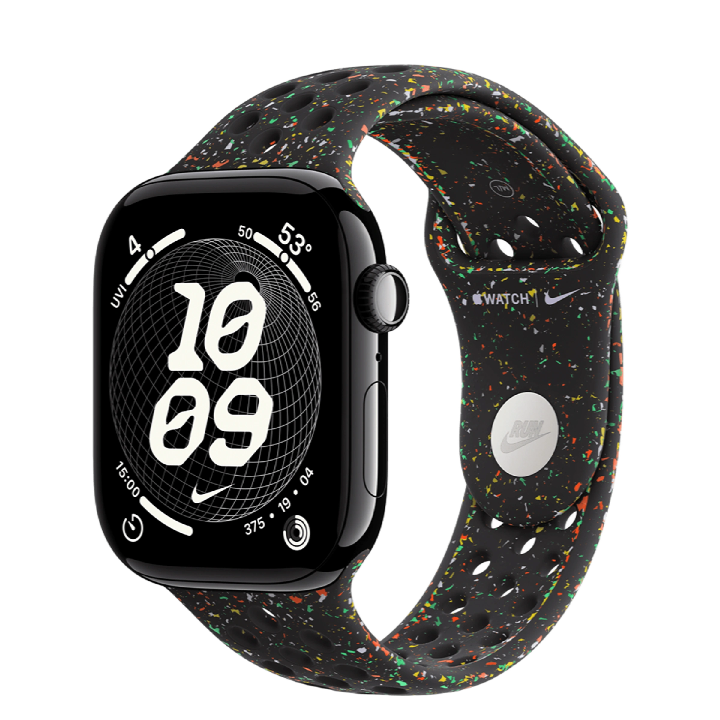 Apple Watch Series 11 GPS 46mm Jet Black Aluminum Case with Midnight Black Nike Sport Band - S/M (MEW84+MGC24)