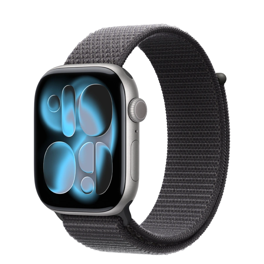 Apple Watch Series 11 GPS 46mm Space Gray Aluminum Case with Dark Gray Sport Loop XL (MEW94+MFFN4)