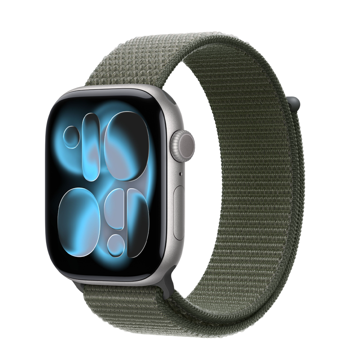 Apple Watch Series 11 GPS 46mm Space Gray Aluminum Case with Forest Sport Loop (MEW94+MFFJ4)