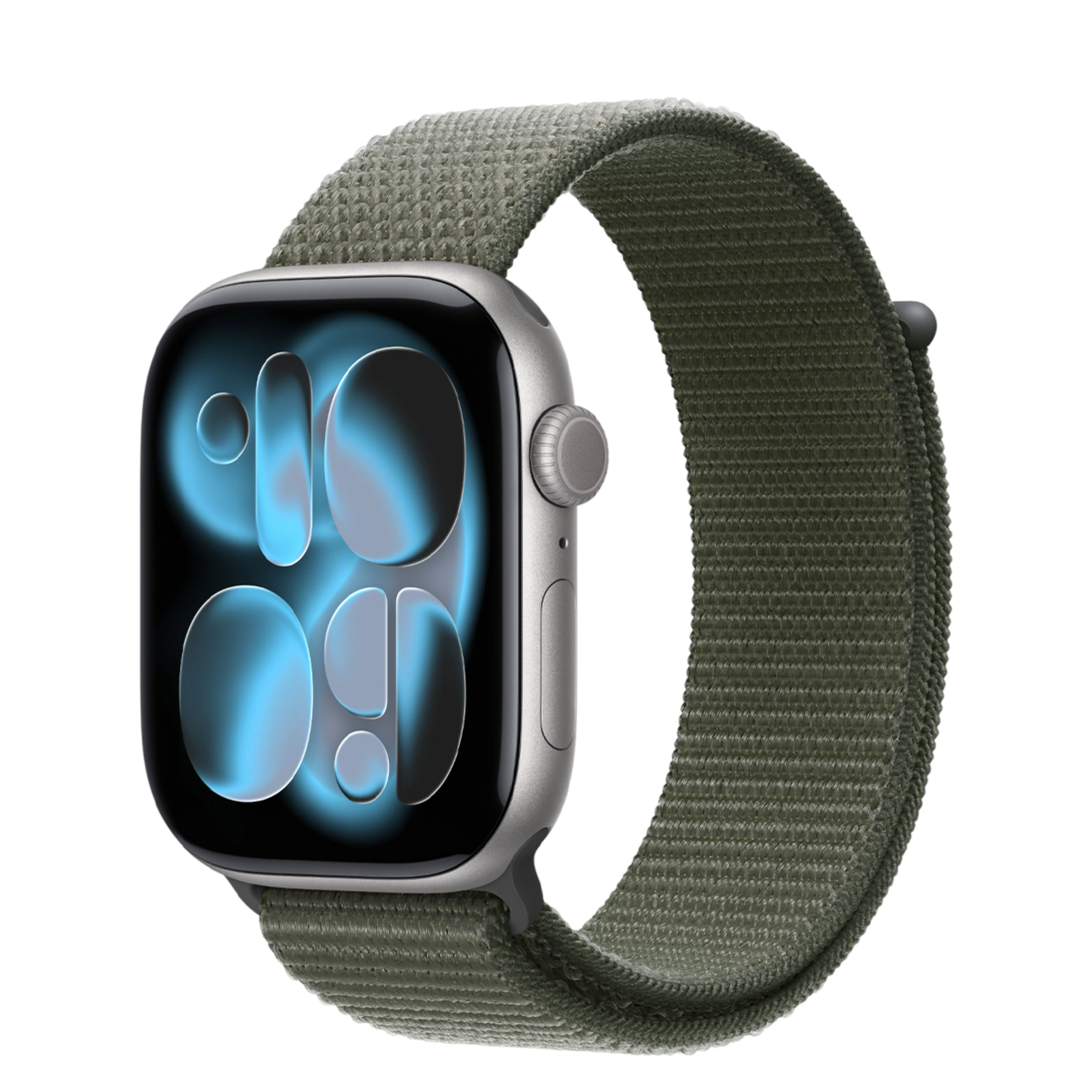 Apple Watch Series 11 GPS 46mm Space Gray Aluminum Case with Forest Sport Loop (MEW94+MFFJ4)