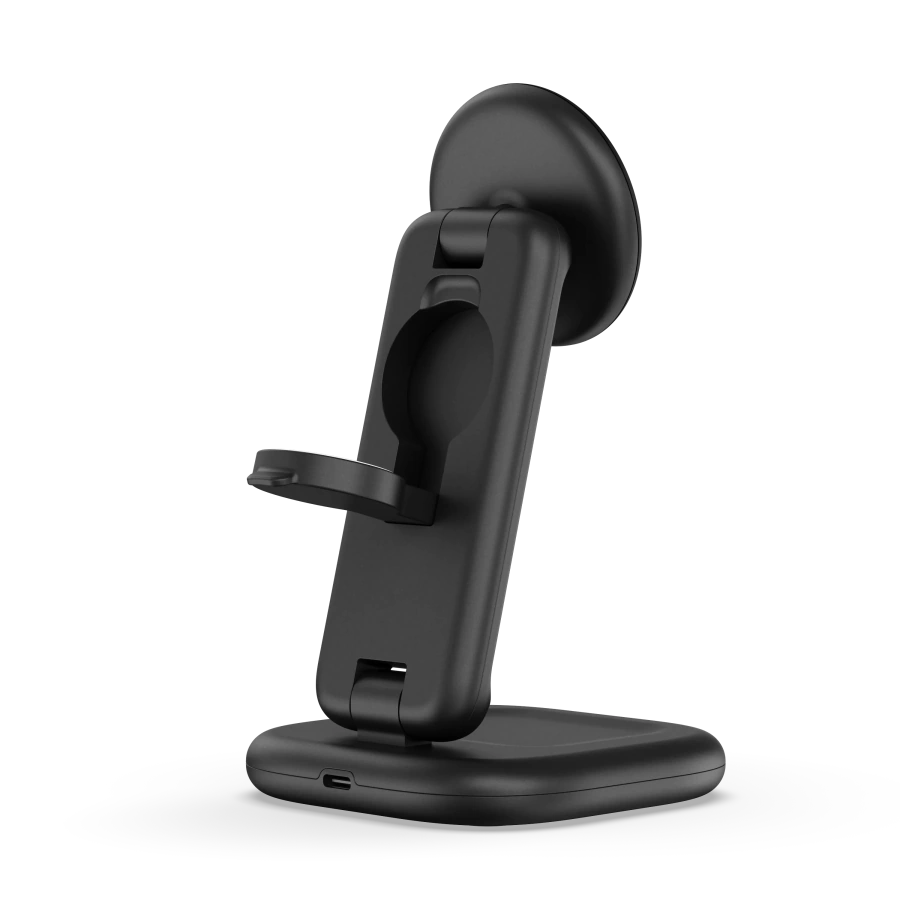 Беспроводное зарядное устройство с функцией сборки Satechi 3-in-1 Foldable Wireless Charging Stand with Qi2 25W (ST-Q25F31C-EA)