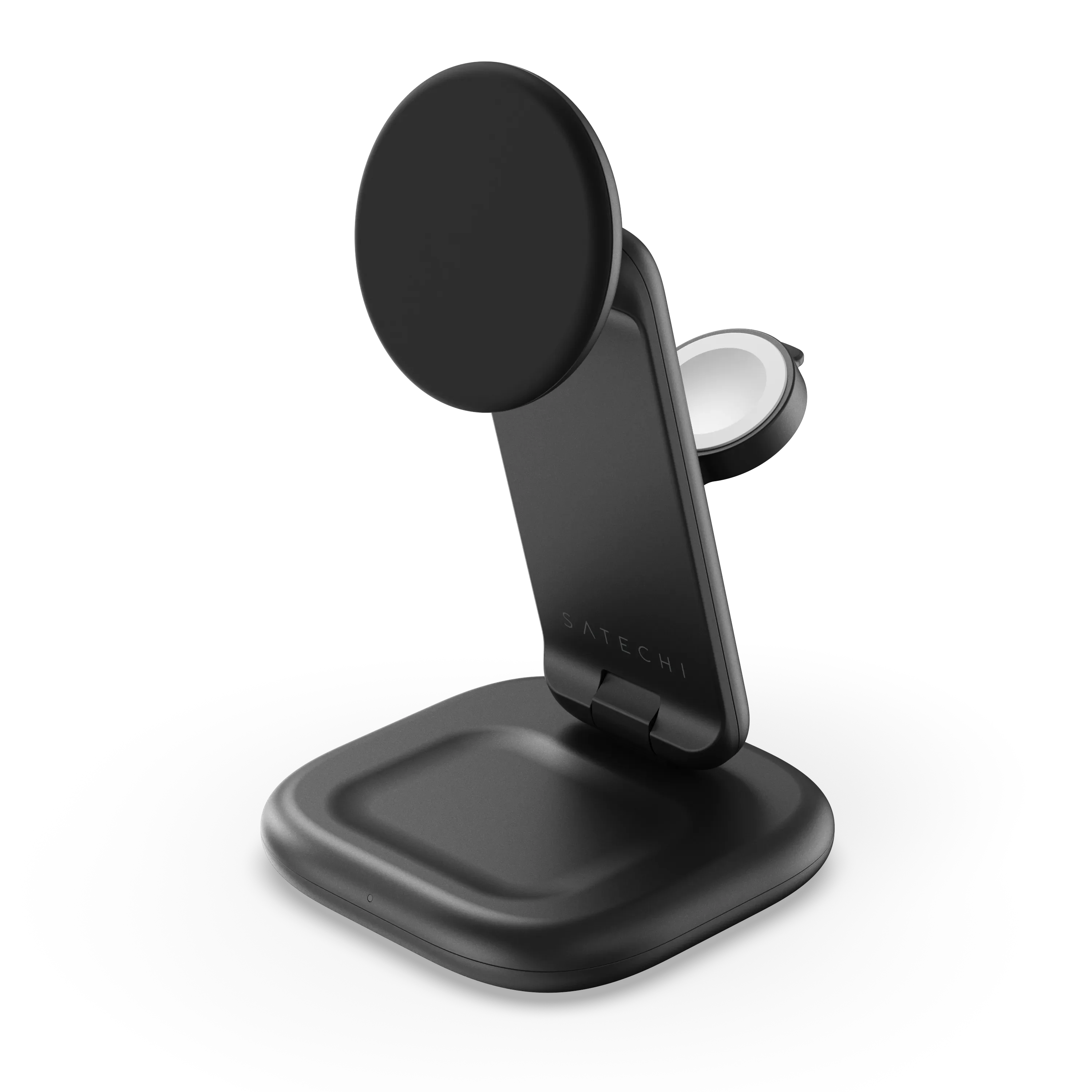 Беспроводное зарядное устройство с функцией сборки Satechi 3-in-1 Foldable Wireless Charging Stand with Qi2 25W (ST-Q25F31C-EA)