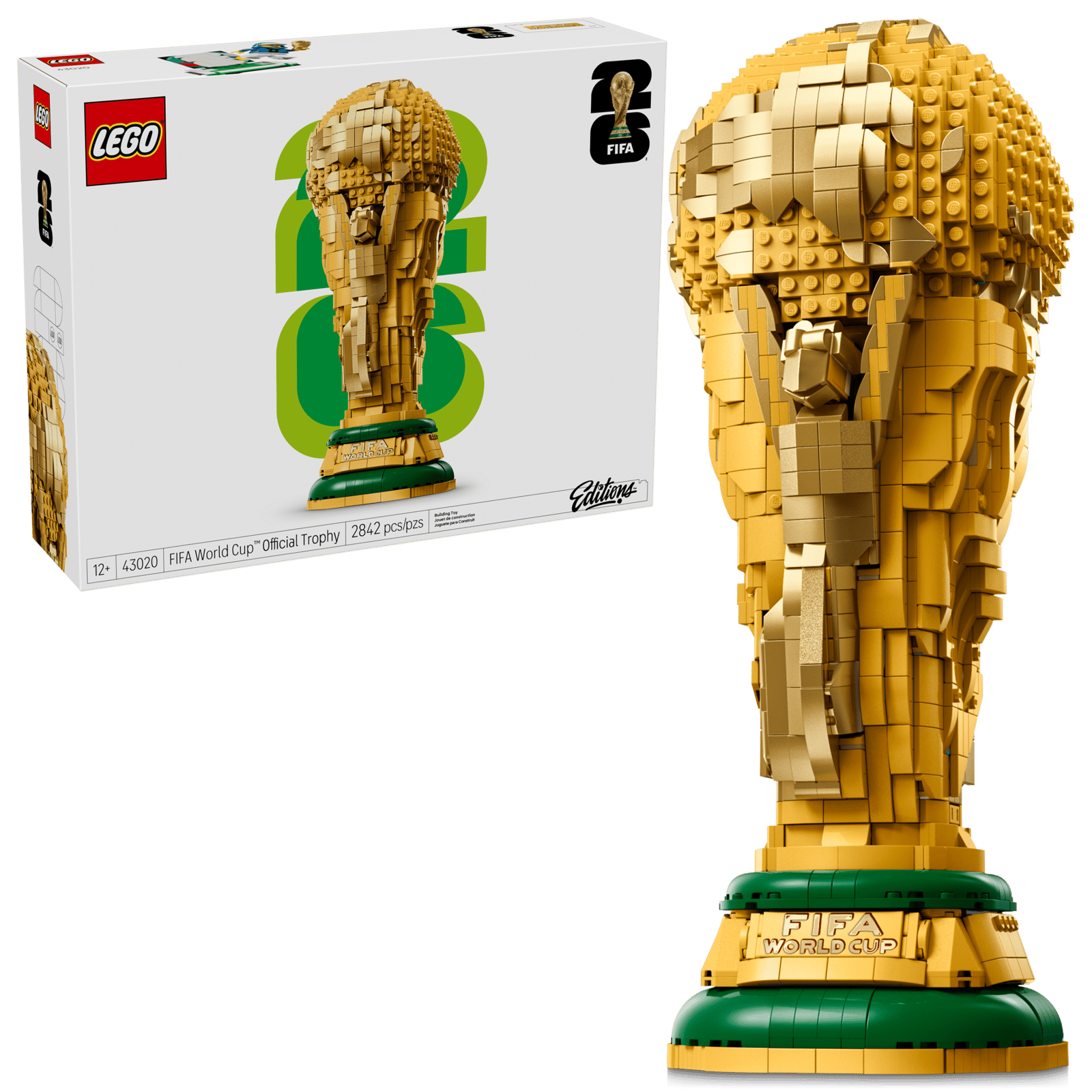 Блоковый конструктор LEGO Editions Football Официальный трофей чемпионата мира по футболу FIFA (43020)