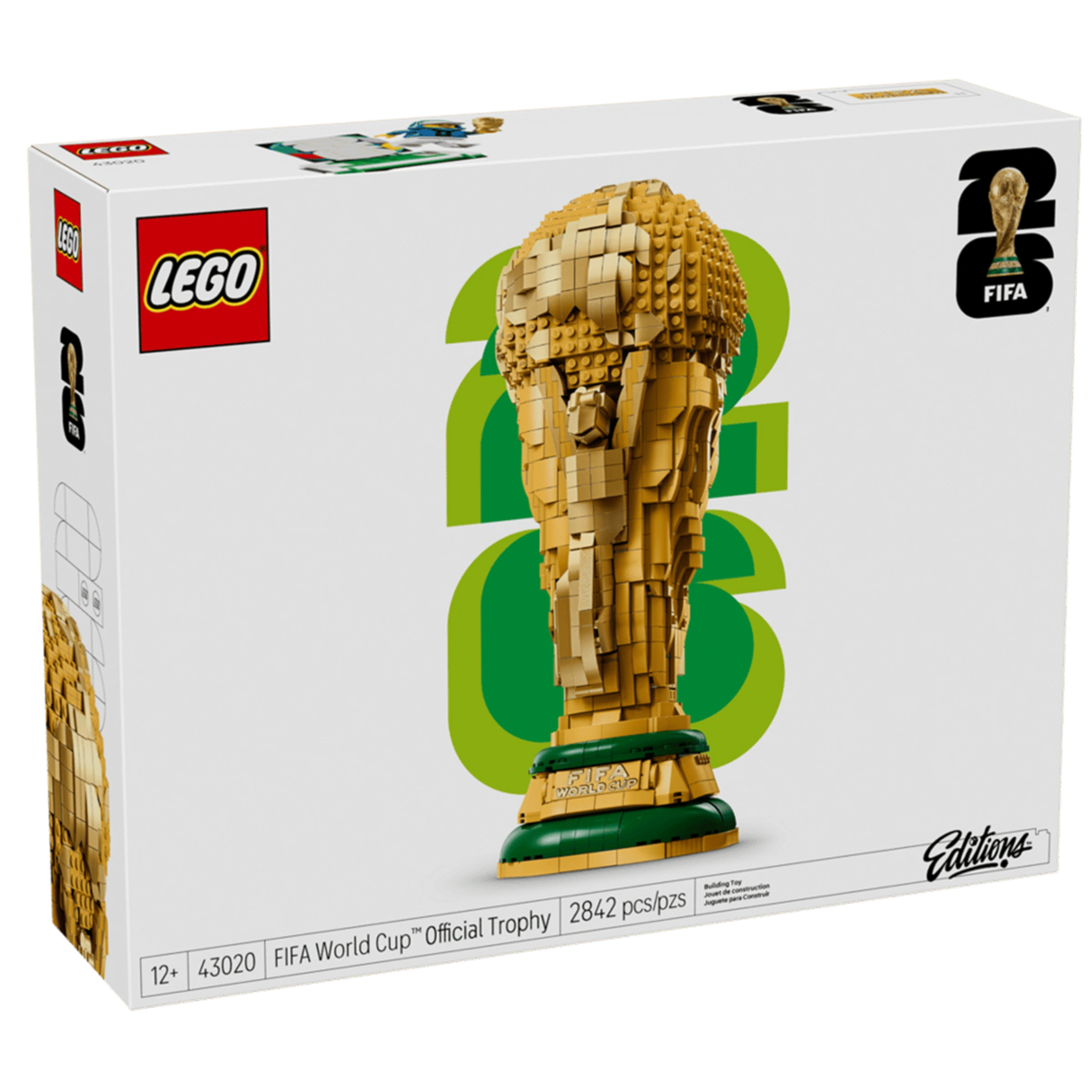 Блоковый конструктор LEGO Editions Football Официальный трофей чемпионата мира по футболу FIFA (43020)