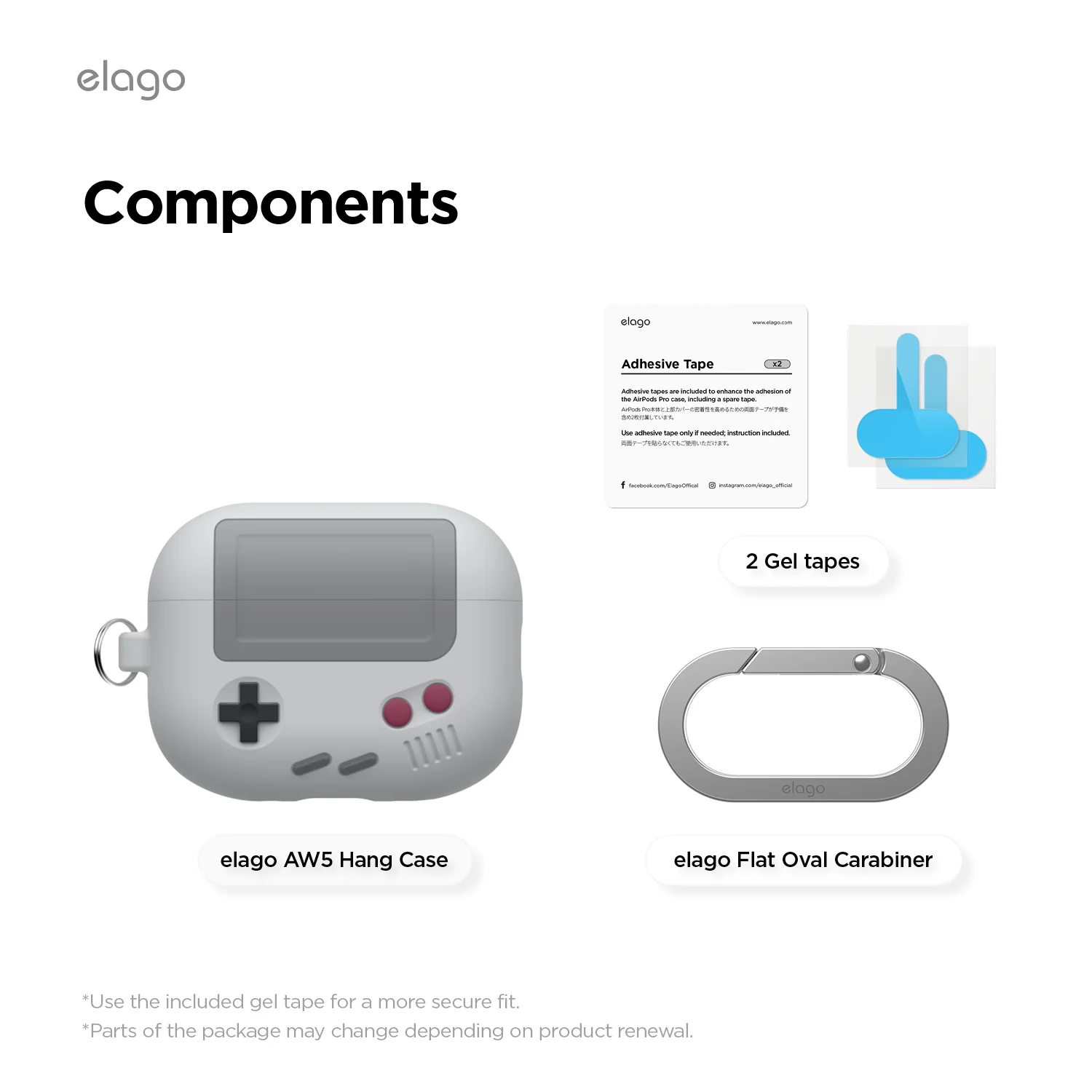 Чехол Elago AW5 Hang Case for Airpods Pro 3rd Gen - Grey (EAPP3AW5-HANG-LGY)
