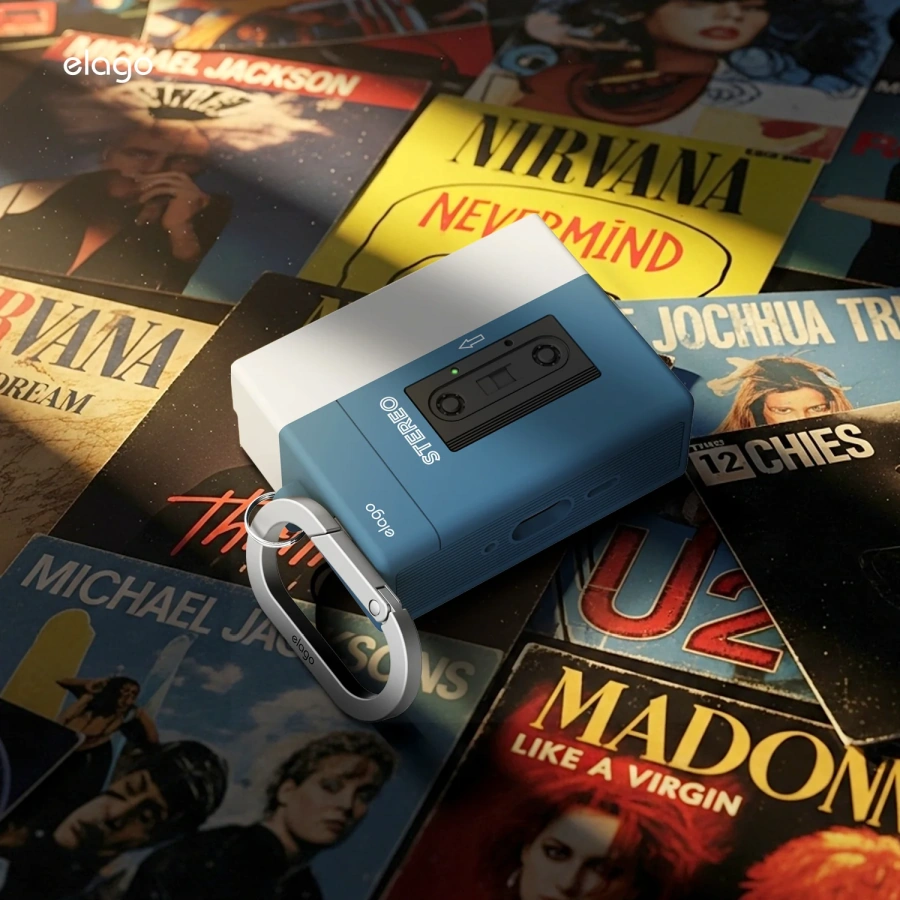 Чехол Elago Cassette Player Hang Case for AirPods Pro 3rd Gen - Blue (EAPP3CST-HANG-BL)