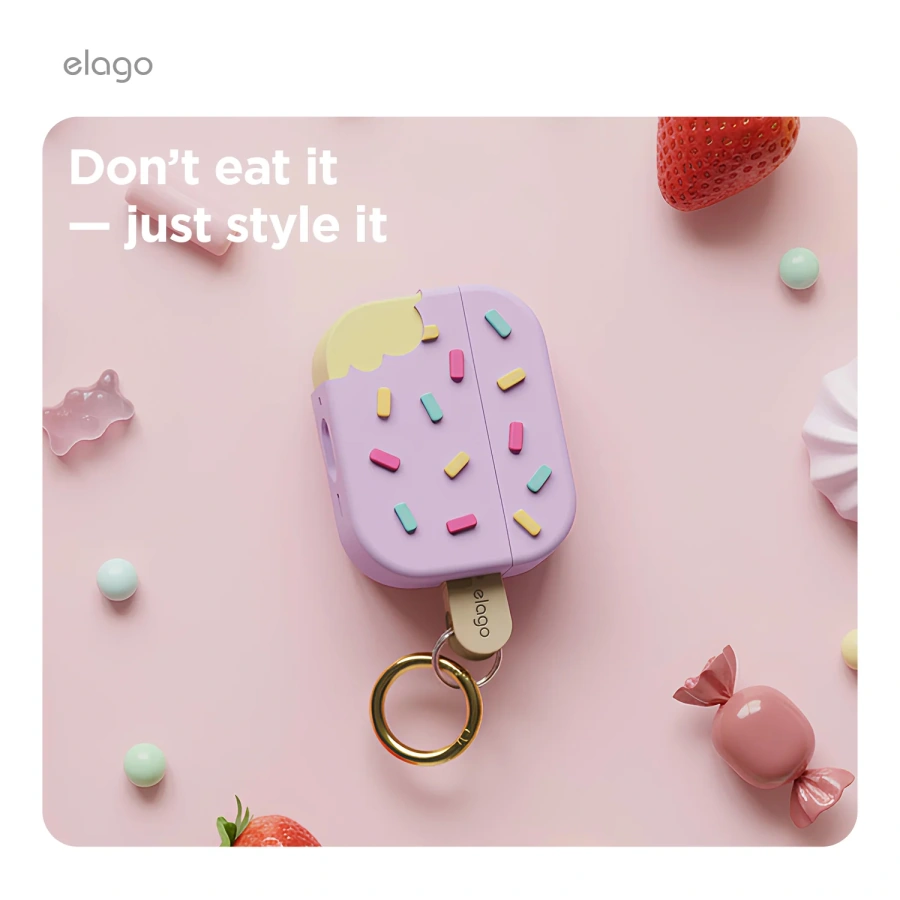 Чехол Elago Ice Cream Hang Case Classic for Airpods Pro 3rd Gen - Lavender (EAPP3ICE-HANG-LV)