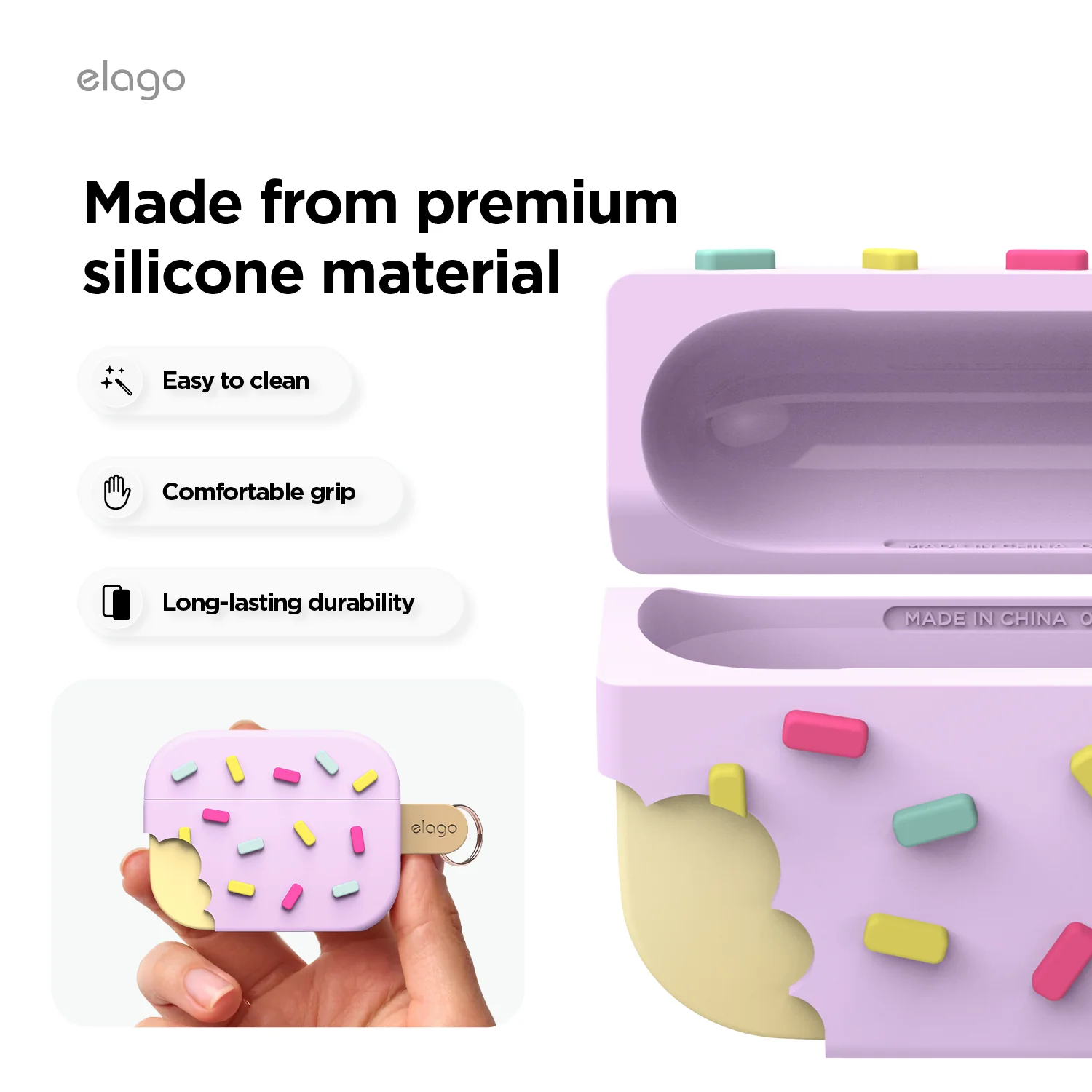 Чохол Elago Ice Cream Hang Case Classic for Airpods Pro 3rd Gen - Lavender (EAPP3ICE-HANG-LV)