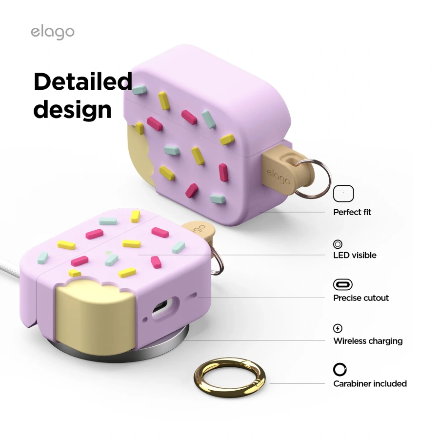 Чехол Elago Ice Cream Hang Case Classic for Airpods Pro 3rd Gen - Lavender (EAPP3ICE-HANG-LV)