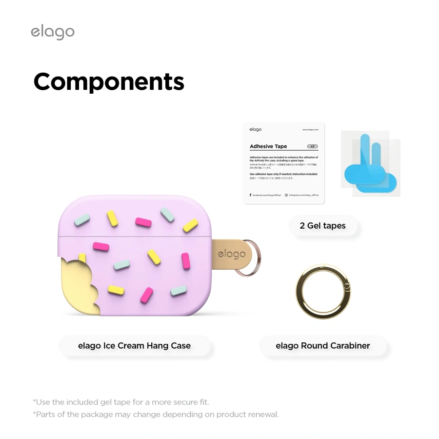 Чехол Elago Ice Cream Hang Case Classic for Airpods Pro 3rd Gen - Lavender (EAPP3ICE-HANG-LV)