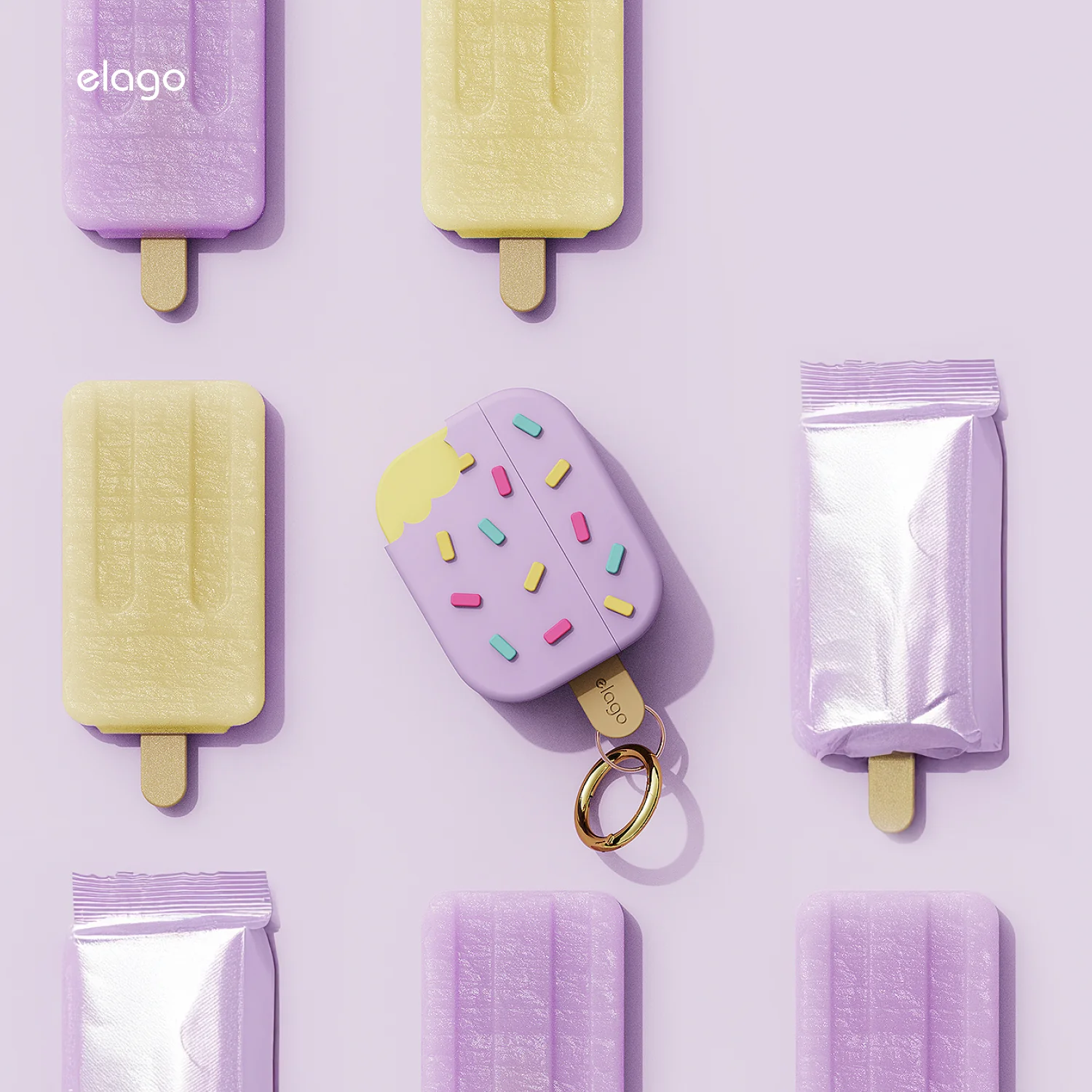Чохол Elago Ice Cream Hang Case Classic for Airpods Pro 3rd Gen - Lavender (EAPP3ICE-HANG-LV)