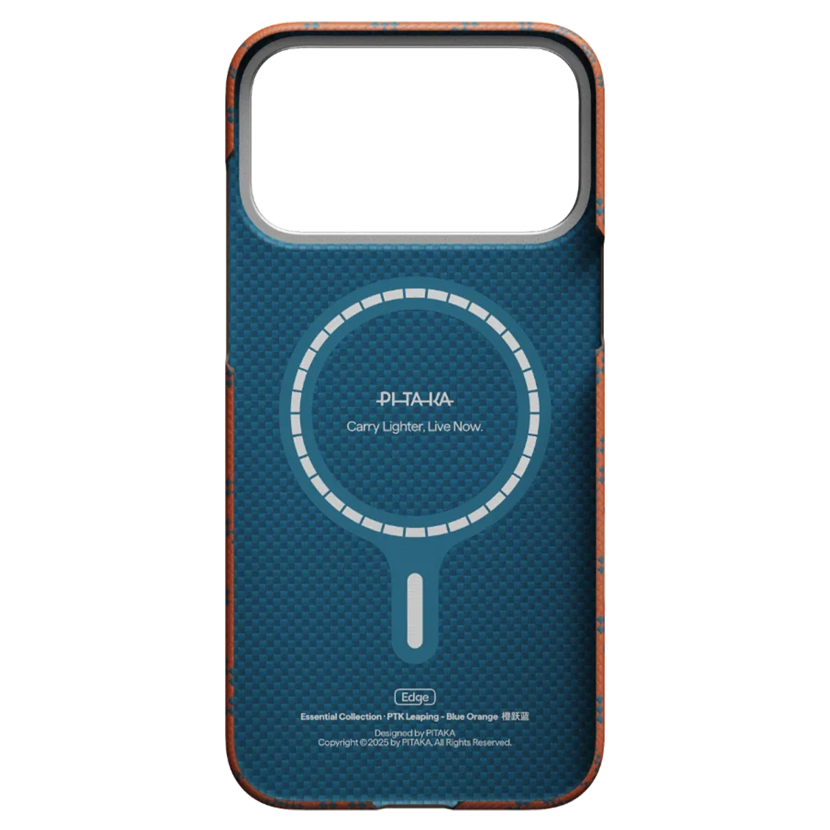 Чохол Pitaka Edge Case with PitaTap for iPhone 17 Pro - Blue Orange [PITAKA Leaping]