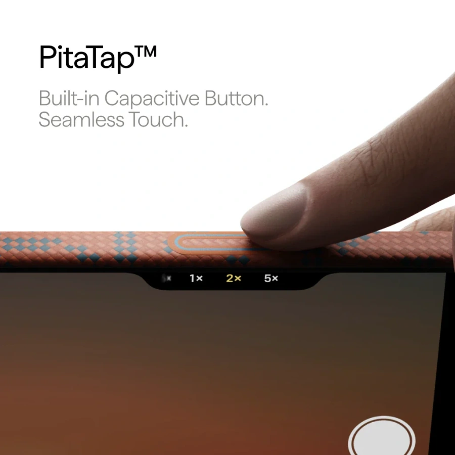 Чохол Pitaka Edge Case with PitaTap for iPhone 17 Pro - Blue Orange [PITAKA Leaping]