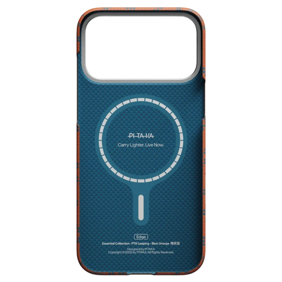 Чохол Pitaka Edge Case with PitaTap for iPhone 17 Pro Max - Blue Orange [PITAKA Leaping]
