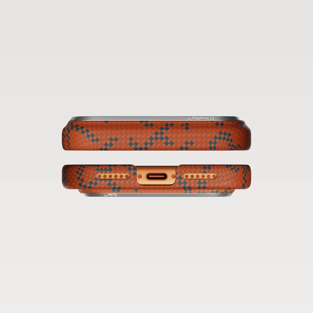 Чохол Pitaka Edge Case with PitaTap for iPhone 17 Pro Max - Blue Orange [PITAKA Leaping]