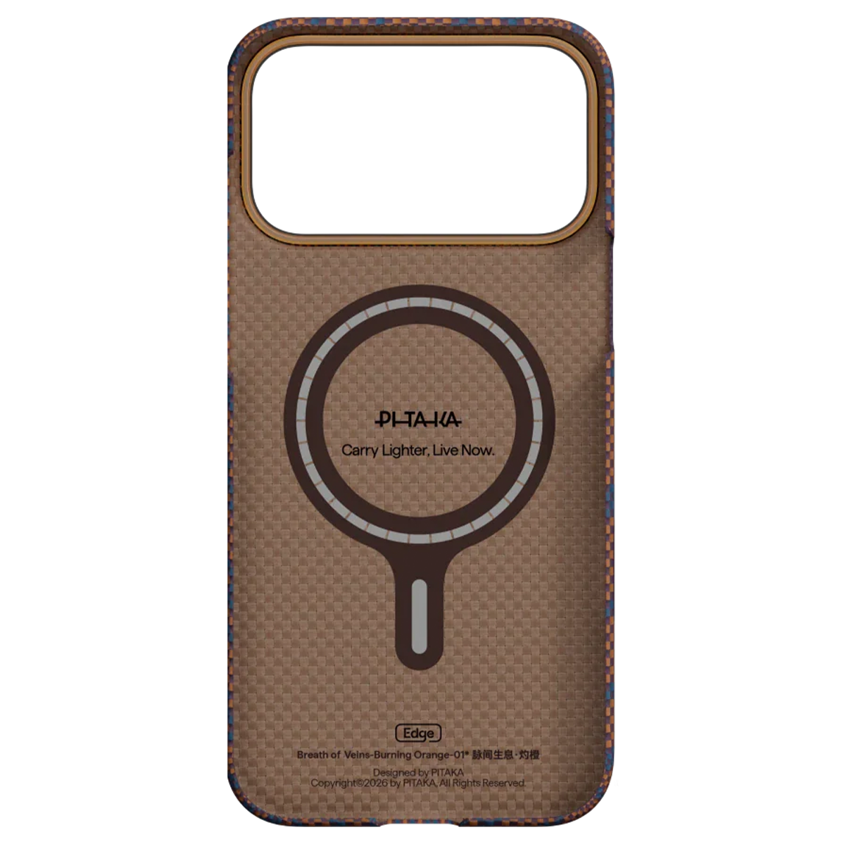 Чохол Pitaka Edge Case with PitaTap for iPhone 17 Pro - Burning Orange