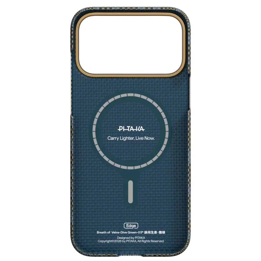 Чохол Pitaka Edge Case with PitaTap for iPhone 17 Pro - Dive Green
