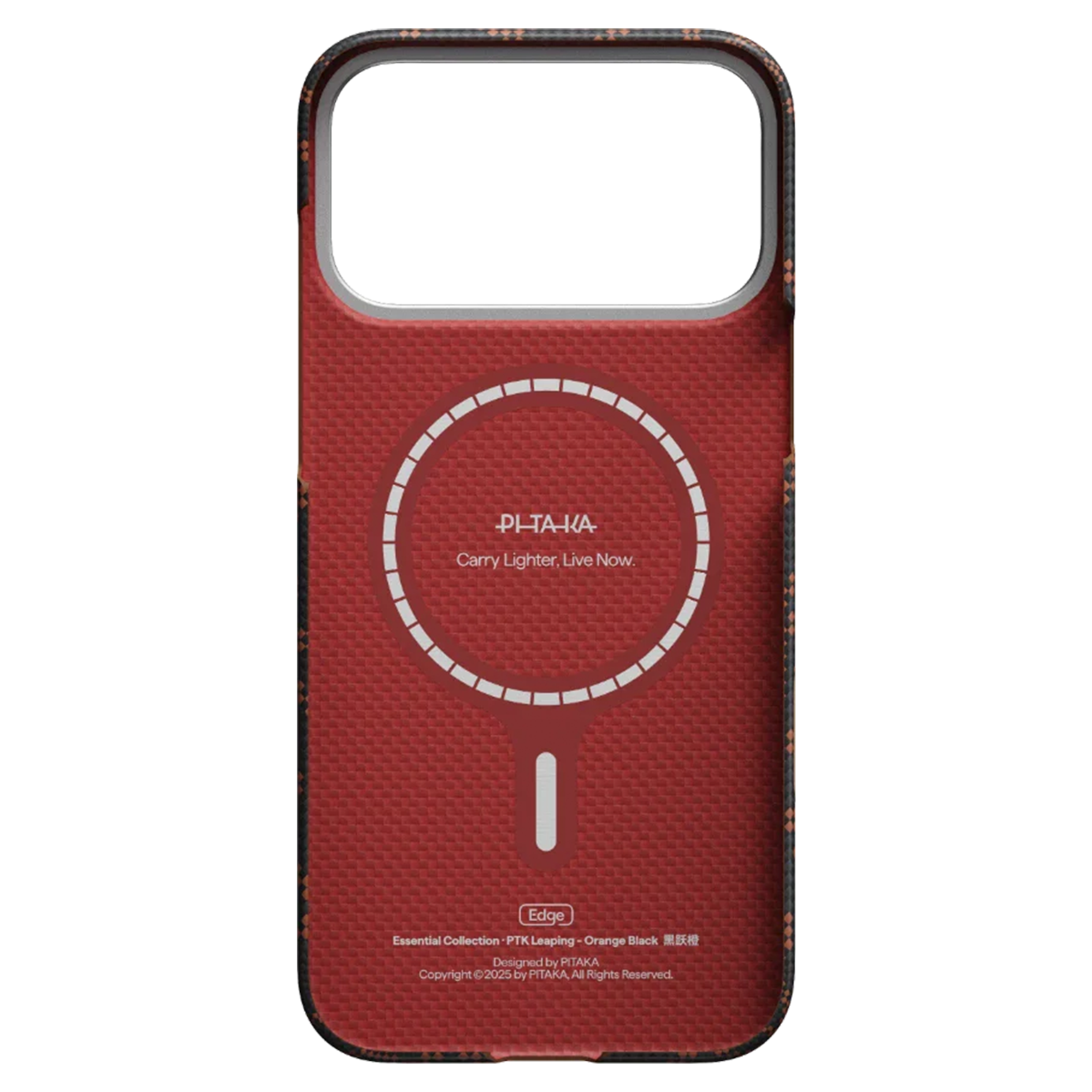 Чохол Pitaka Edge Case with PitaTap for iPhone 17 Pro Max - Orange Black [PITAKA Leaping]