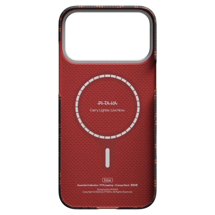 Чохол Pitaka Edge Case with PitaTap for iPhone 17 Pro - Orange Black [PITAKA Leaping]