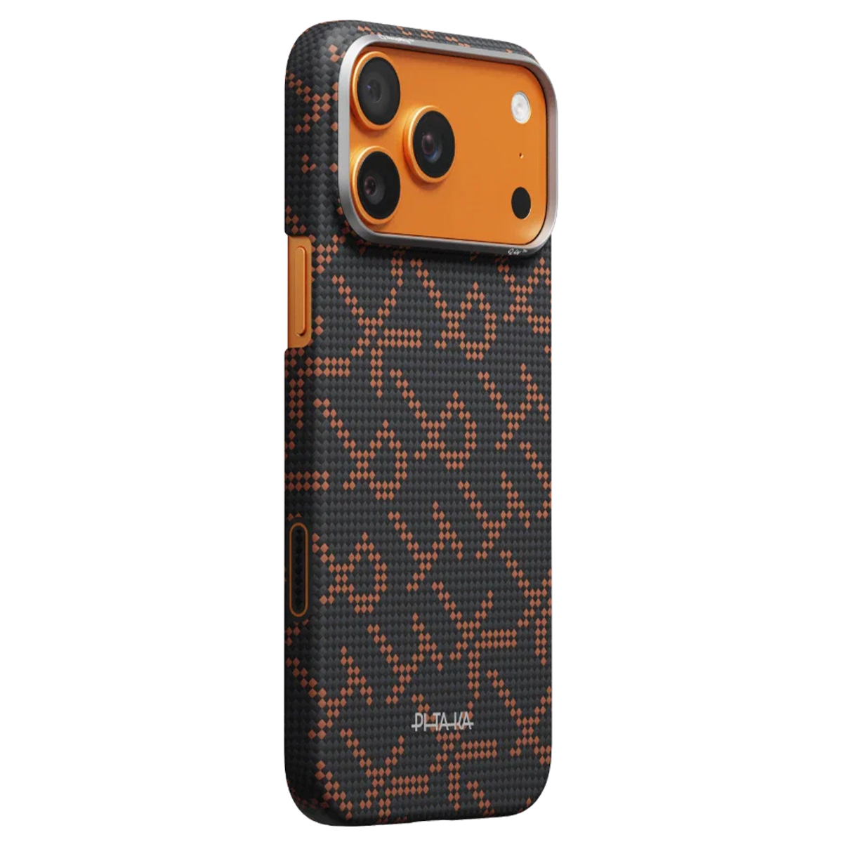 Чохол Pitaka Edge Case with PitaTap for iPhone 17 Pro - Orange Black [PITAKA Leaping]