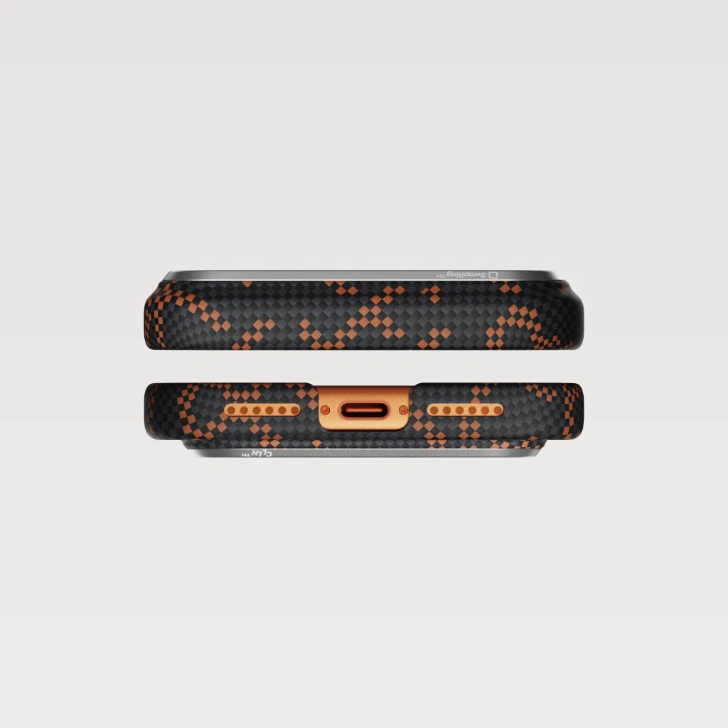 Чохол Pitaka Edge Case with PitaTap for iPhone 17 Pro - Orange Black [PITAKA Leaping]