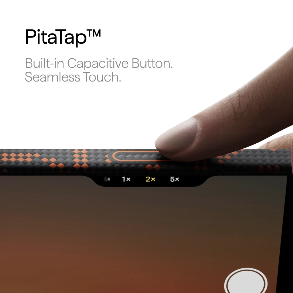 Чохол Pitaka Edge Case with PitaTap for iPhone 17 Pro - Orange Black [PITAKA Leaping]
