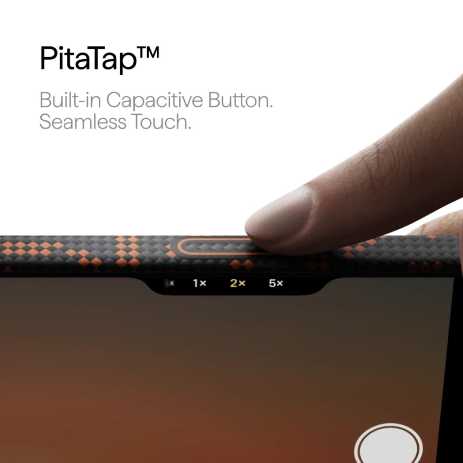 Чохол Pitaka Edge Case with PitaTap for iPhone 17 Pro - Orange Black [PITAKA Leaping]