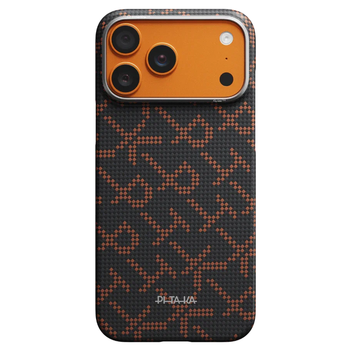 Чохол Pitaka Edge Case with PitaTap for iPhone 17 Pro - Orange Black [PITAKA Leaping]
