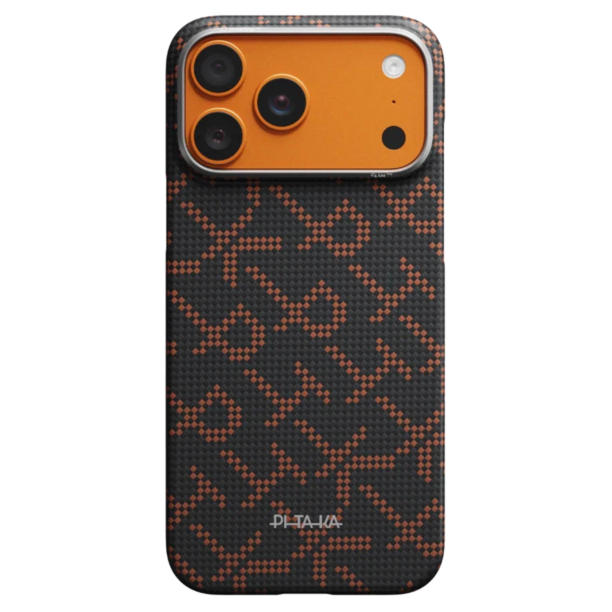 Чохол Pitaka Edge Case with PitaTap for iPhone 17 Pro - Orange Black [PITAKA Leaping]