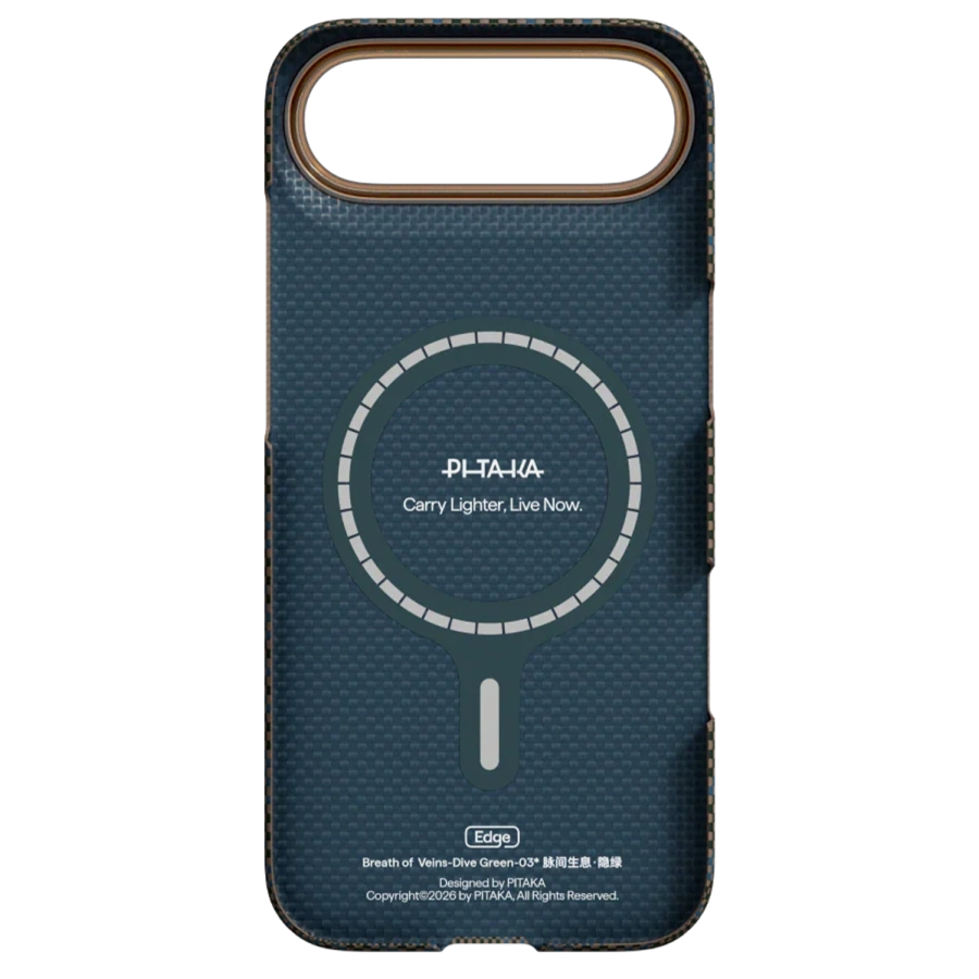 Чохол Pitaka Edge Case with PitaTap for iPhone Air - Dive Green
