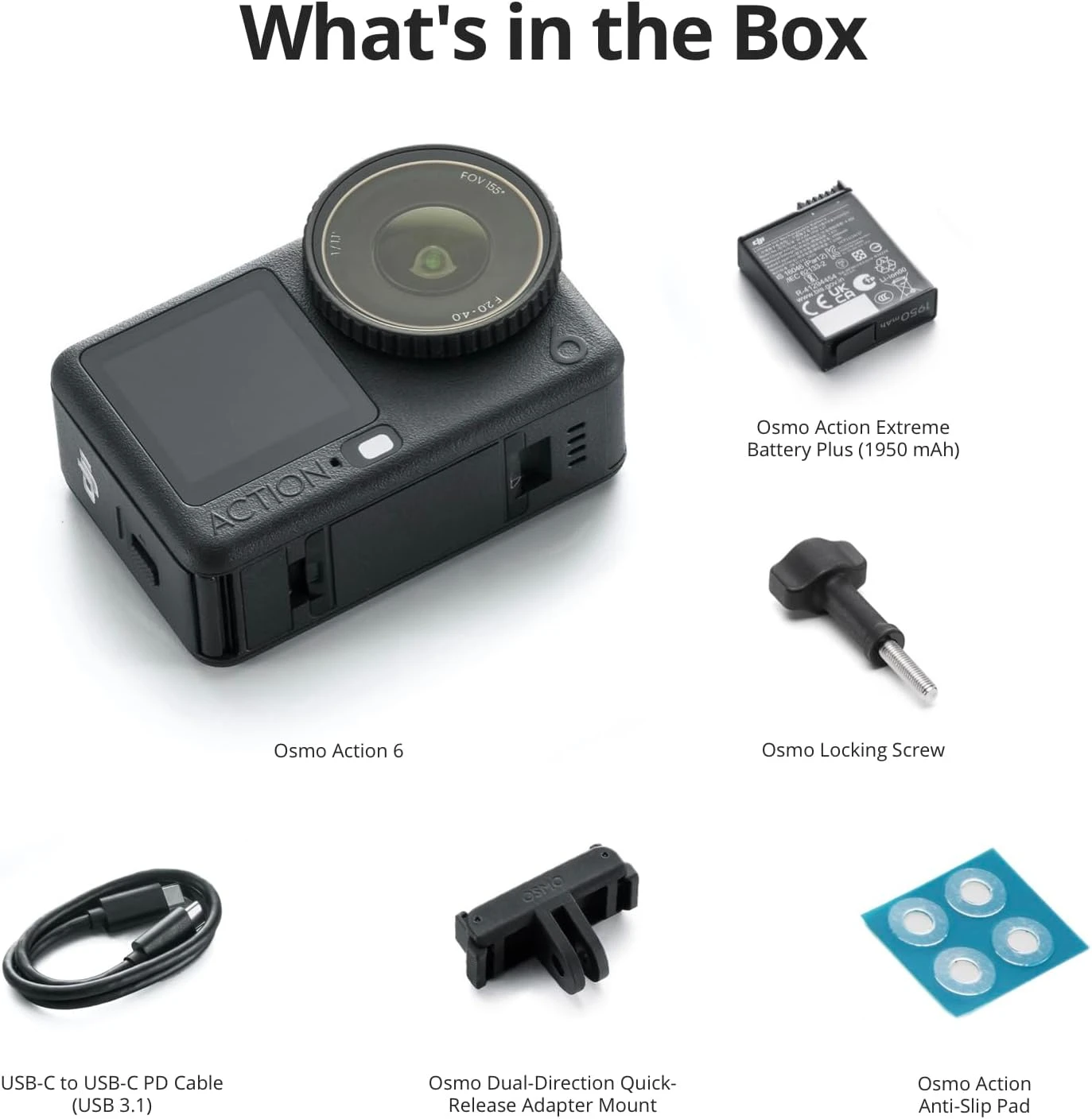 Экшн-камера DJI Osmo Action 6 Essential Combo (6937224136236)