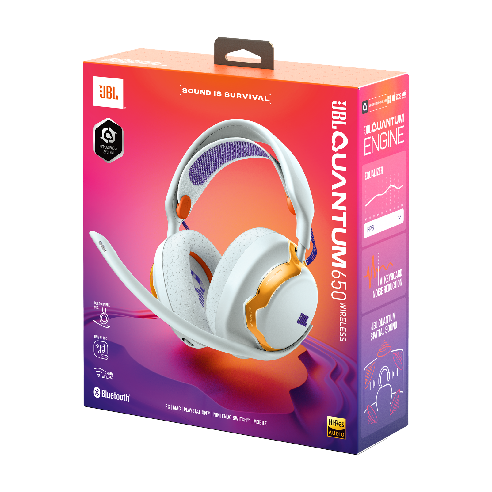 Беспроводные игровые наушники JBL Quantum 650 Wireless Over-ear Gaming Headset - Teal (JBLQTUM650TEL)