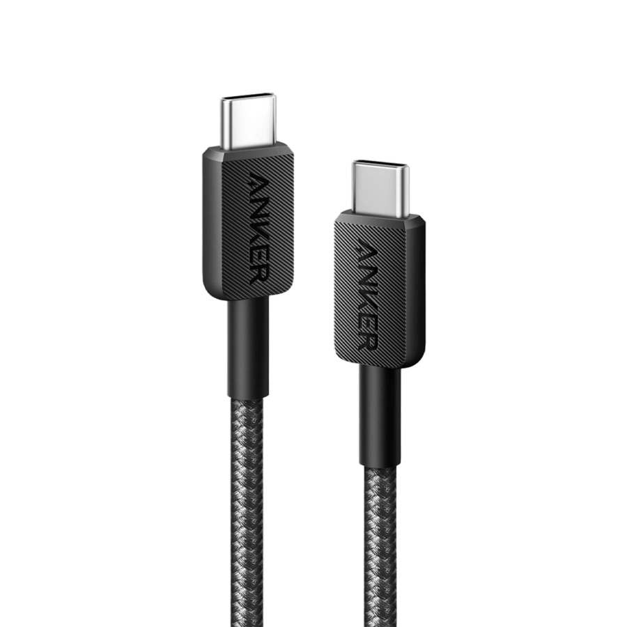 Кабель Anker 322 USB-C to USB-C Cable 1.8m - Black (A81F6G11)