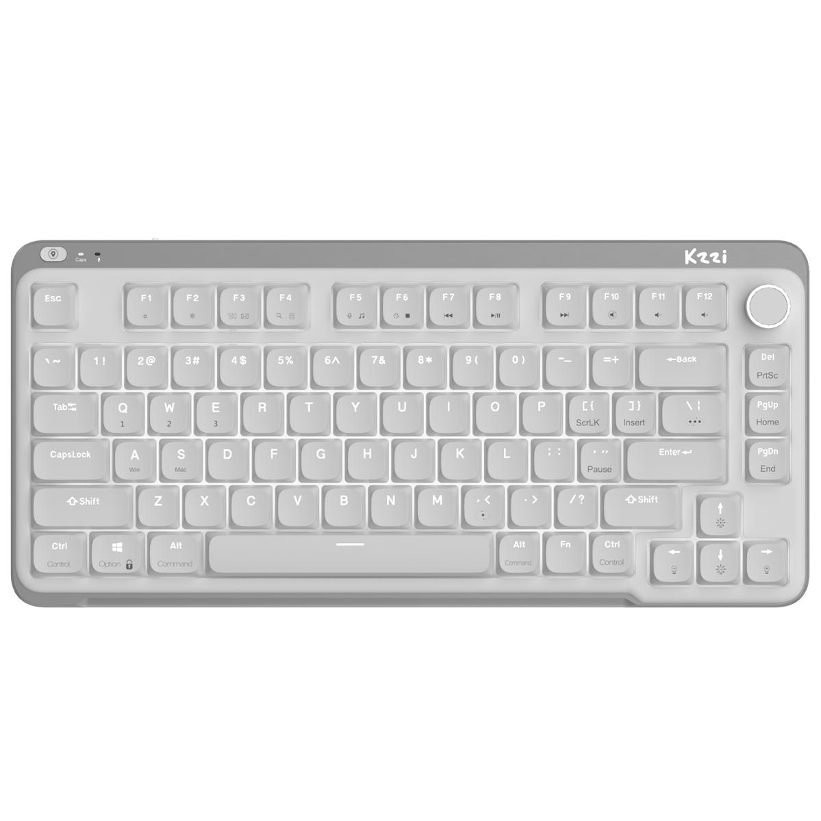 Клавіатура Kzzi I75 Low Profile Mechanical Wireless Keyboard [Red Switch] - Grey (6977534870635)