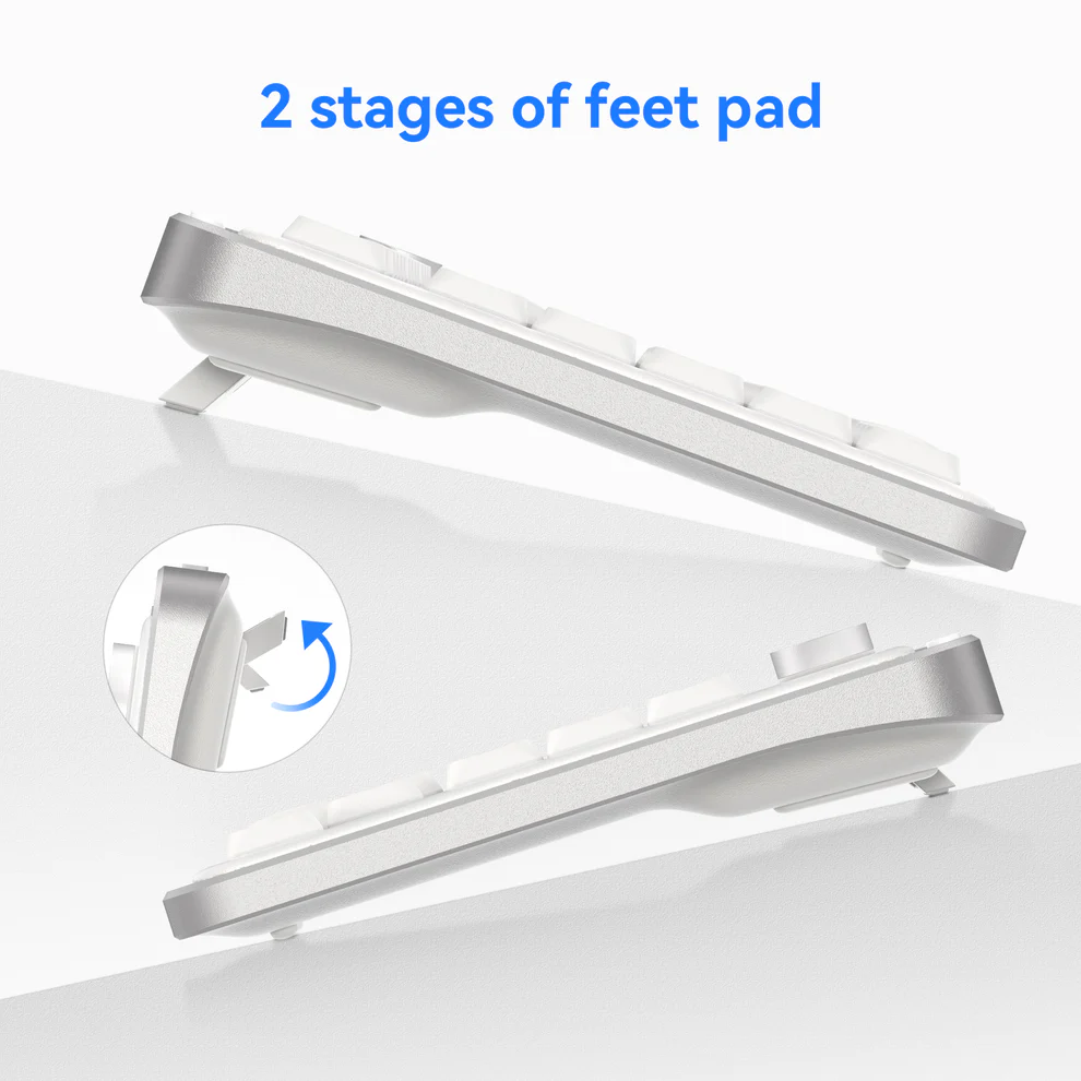 Клавіатура Kzzi I75 Low Profile Mechanical Wireless Keyboard [Red Switch] - Pink (6977534870567)