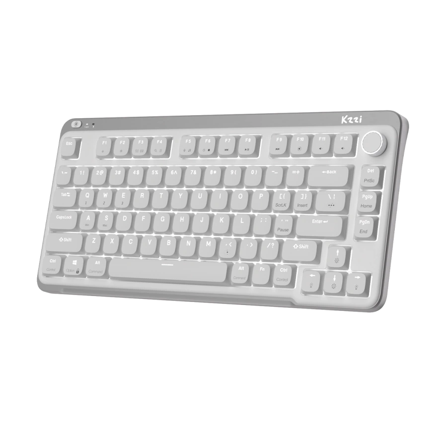 Клавіатура Kzzi I75 Low Profile Mechanical Wireless Keyboard [Red Switch] - Grey (6977534870635)