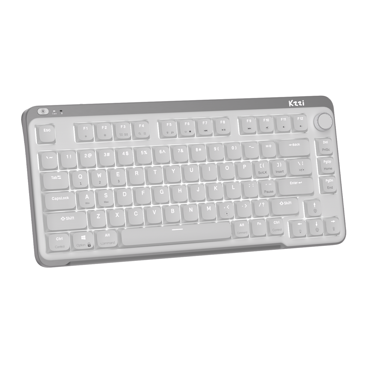 Клавіатура Kzzi I75 Low Profile Mechanical Wireless Keyboard [Red Switch] - Grey (6977534870635)