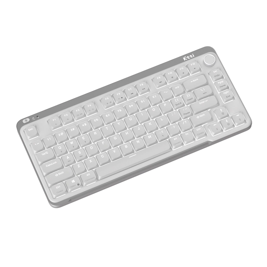 Клавіатура Kzzi I75 Low Profile Mechanical Wireless Keyboard [Red Switch] - Grey (6977534870635)