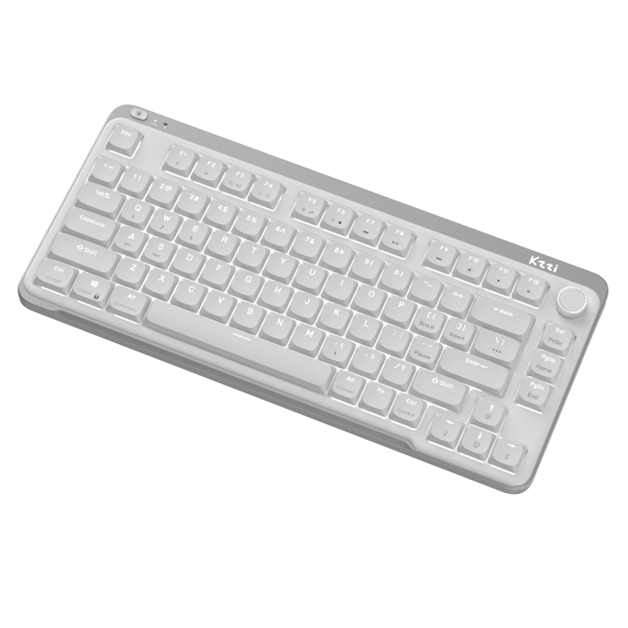 Клавіатура Kzzi I75 Low Profile Mechanical Wireless Keyboard [Red Switch] - Grey (6977534870635)