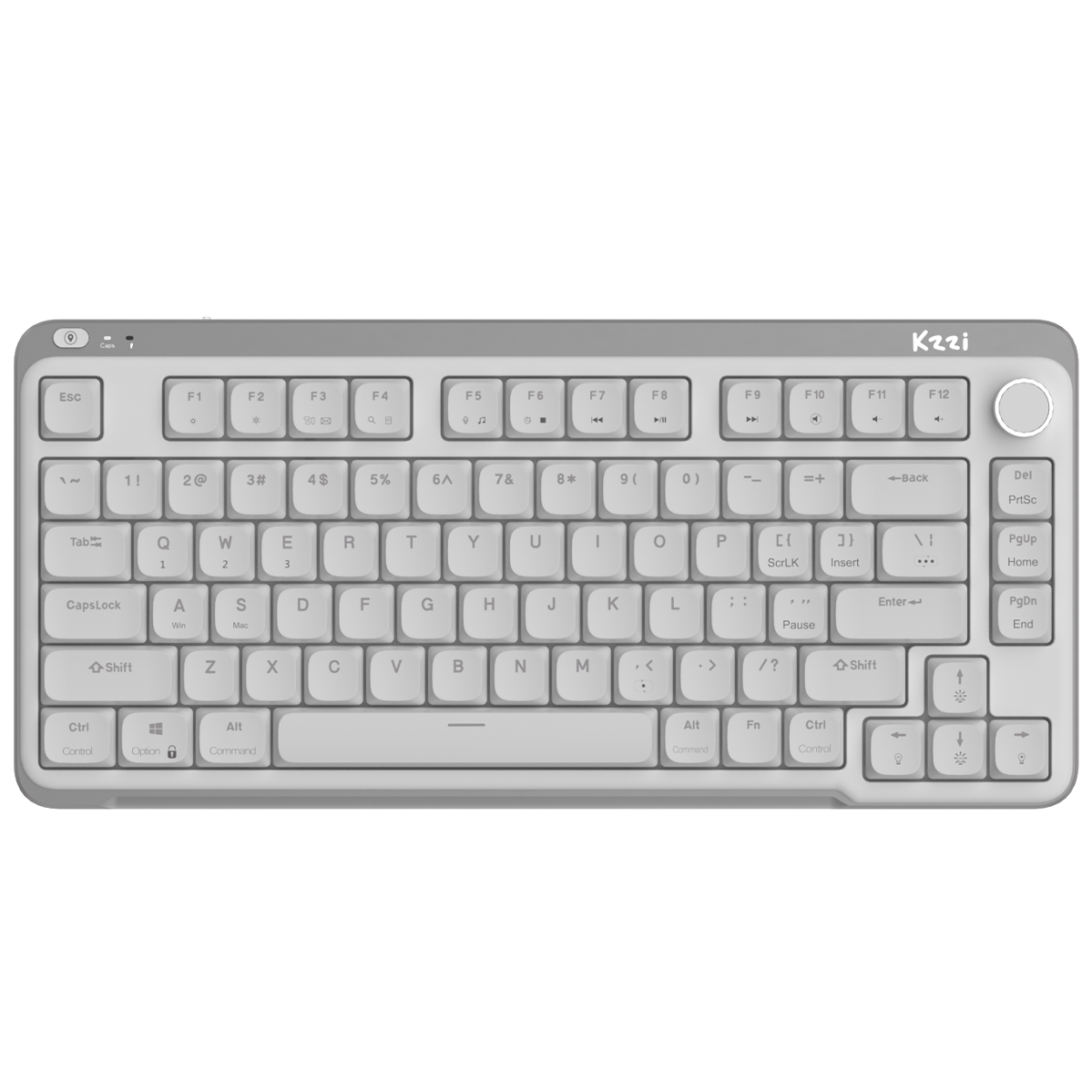 Клавіатура Kzzi I75 Low Profile Mechanical Wireless Keyboard [Red Switch] - Grey (6977534870635)