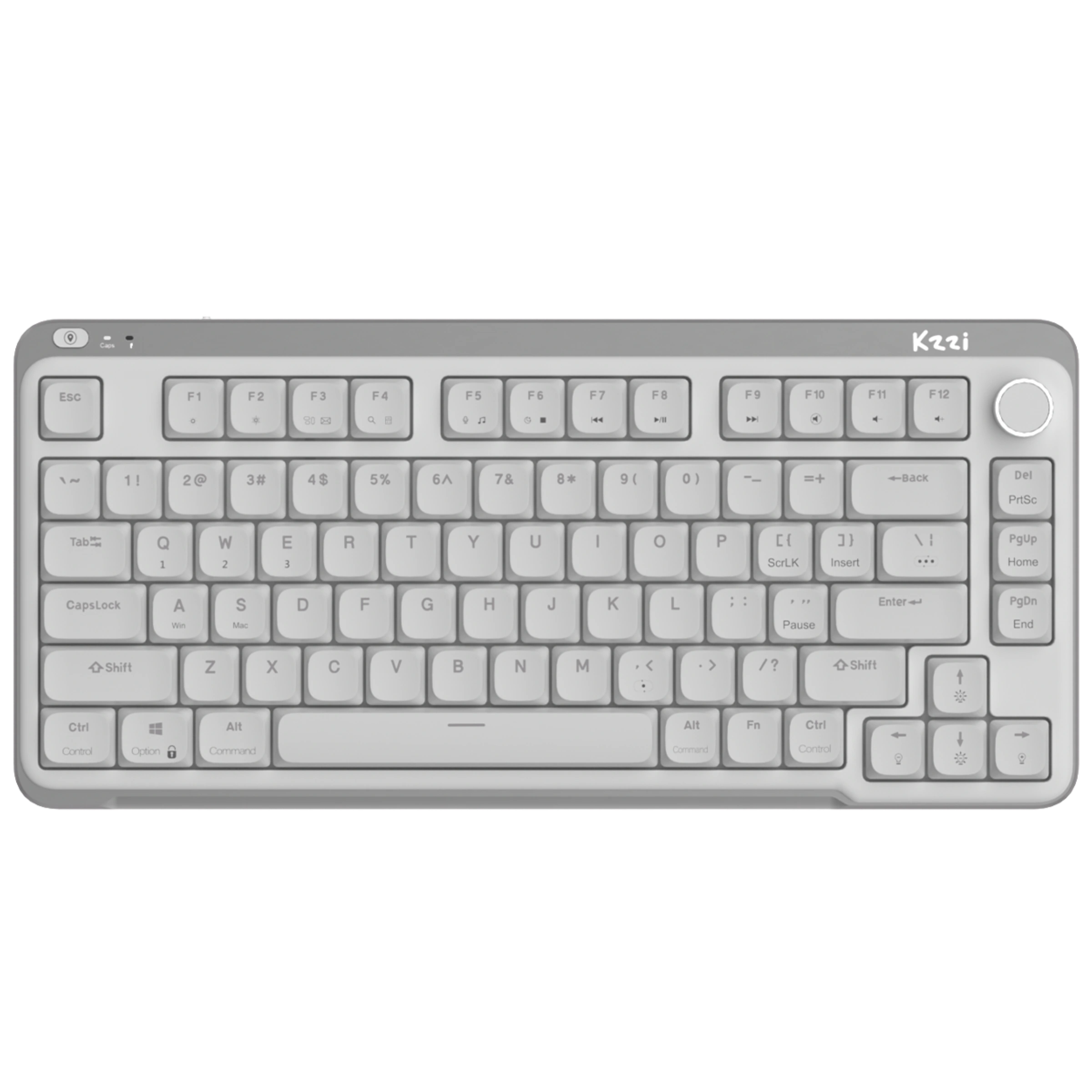 Клавіатура Kzzi I75 Low Profile Mechanical Wireless Keyboard [Red Switch] - Grey (6977534870635)