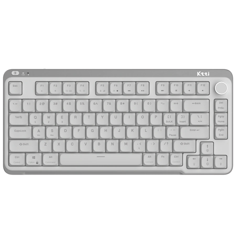 Клавіатура Kzzi I75 Low Profile Mechanical Wireless Keyboard [Red Switch] - Grey (6977534870635)