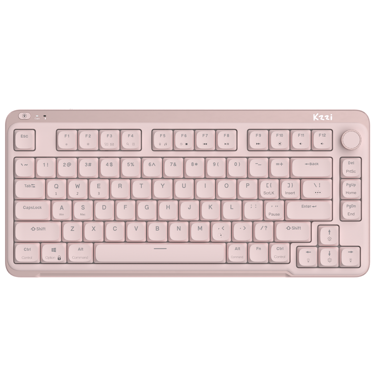 Клавіатура Kzzi I75 Low Profile Mechanical Wireless Keyboard [Red Switch] - Pink (6977534870567)